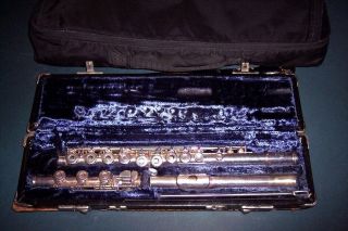 Vintage Gemeinhardt M3s Solid Silver Intermediate Open Hole Flute W Case