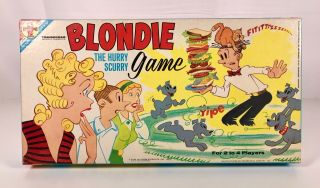 Vintage 1966 Transogram Blondie Board Game Comic Strip Character Toy