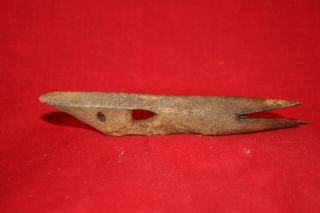 Ancient Elongated Toggle Harpoon Alaskan Eskimo Inuit Artifact Yupik 5 "