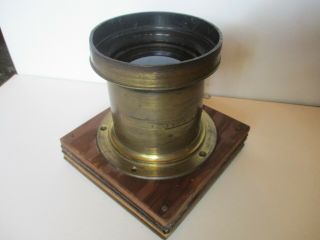 Antique U.  S.  Patent 1896 Dallmeyer No.  9 Stigmatic Series II Brass Lens 2