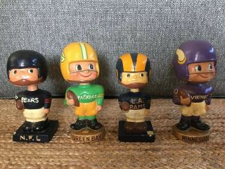 Vintage 1960 ' s NFL Bobble Heads Made In Japan 2