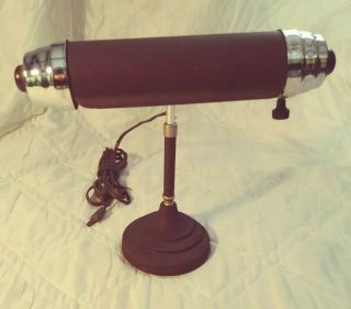Vintage Art Deco Cast Iron Desk Lamp Gooseneck