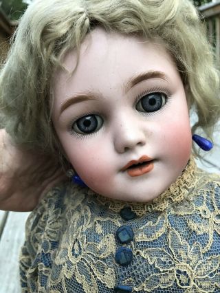 Antique Large 29” German Bisque Head Doll 12