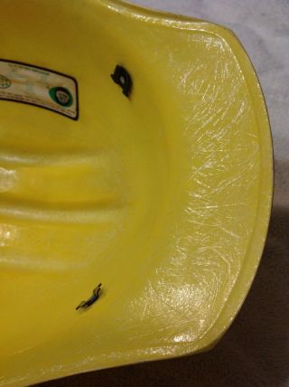 Vtg YELLOW BULLARD 502 FIBERGLASS Hard Boiled HARD HAT IRONWORKER 12