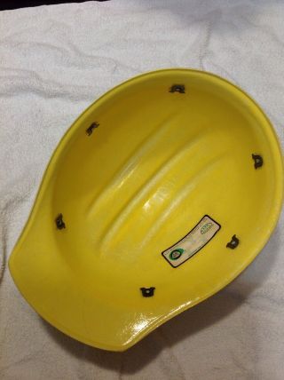 Vtg YELLOW BULLARD 502 FIBERGLASS Hard Boiled HARD HAT IRONWORKER 8