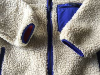 Vintage Patagonia Fall 1989 Cream Deep Pile Retro - X Fleece Jacket Retro L Rare