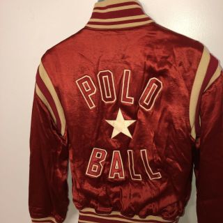 Vintage Polo Ralph Lauren 1 Star Ball Rayon Satin Stadium M EUC Rare Jacket 2