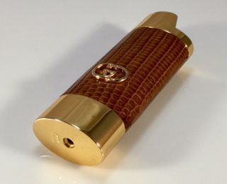 Vintage Gucci Lizard Skin Bic Lighter Case Aithentic Collectible Rare