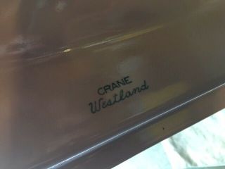 Vintage 1950 ' s Crane Pink Westland Sink And Faucet Antique MCM 5