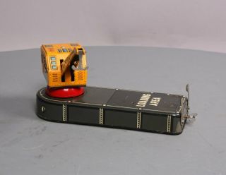 Marx Vintage 1950 ' s Wind - Up Tin Lithographed Crane Toy EX 2