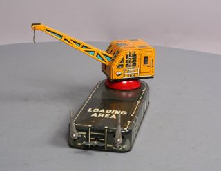 Marx Vintage 1950 ' s Wind - Up Tin Lithographed Crane Toy EX 4