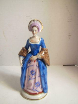 Stunning Sitzendorf Porcelain Figurine " Catherine Parr " Statue - L@@k