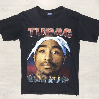 Vintage 90s 2pac Bootleg Sweatshirt Sz Large Tupac Shakur Rap Tee Double Sided