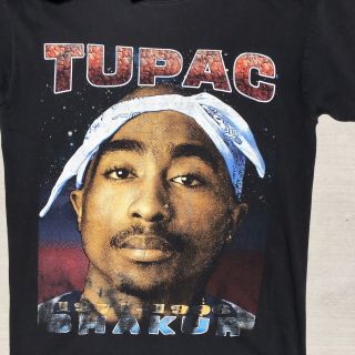 Vintage 90s 2pac Bootleg Sweatshirt Sz Large Tupac Shakur Rap Tee Double Sided 2