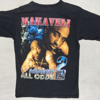 Vintage 90s 2pac Bootleg Sweatshirt Sz Large Tupac Shakur Rap Tee Double Sided 3