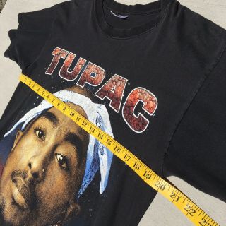 Vintage 90s 2pac Bootleg Sweatshirt Sz Large Tupac Shakur Rap Tee Double Sided 5