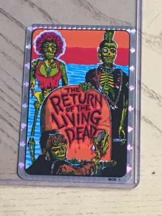 Rare Vintage Horror Movie Prism Vending Sticker The Return Of The Living Dead