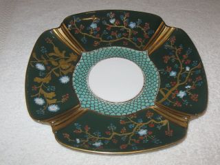 Antique/vintage English China Plate W T Copeland 1880s Gold,  Green,  Blue 10 ",  1