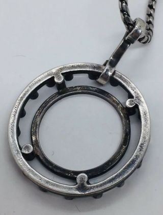 J Tostrup Norway Vintage 925S Sterling Silver Modernist Pendant Necklace 4