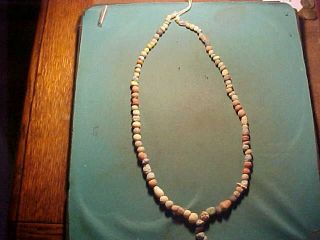 String Of Ancient Egyptian Faience Beads Circa 1st Millennium Bc