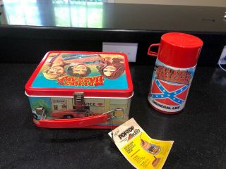 Vintage 1980s Dukes Of Hazzard Metal Lunch Box Aladdin Industries Made In Usa