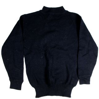 Ww2 Us Navy / Usn Dark Blue Wool Knit Turtle Neck Sweater Toboggan