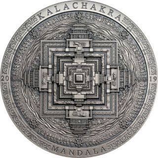 2019 Kalachakra Mandala 3oz Silver Antique Coin