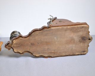 Rare Little Antique L.  M.  Ericsson Wooden Wall telephone 1905 9