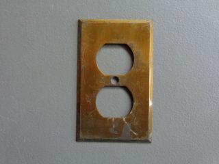 Vintage Bryant Outlet Cover Plate Tarnished Brass B8
