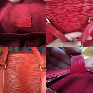 Vintage Louis Vuitton Epi Leather Voltaire Tote Bag LV Red Shoulder Bag 5