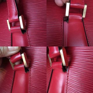 Vintage Louis Vuitton Epi Leather Voltaire Tote Bag LV Red Shoulder Bag 9