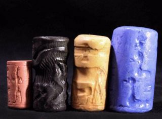 Ancient Cylinder Seal Set 20 Stone Seals Ancient Replicas