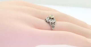 Antique 14K WG.  82CT VS diamond wedding/engagement ring w/.  70CT ctr.  size 7.  5 6