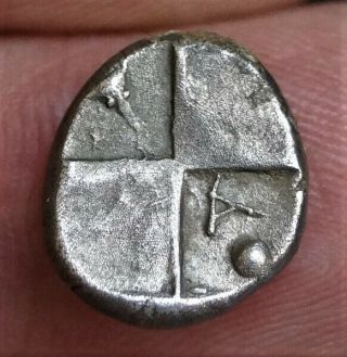 LION LEAPING,  CHERSONESOS,  THRACE.  4th Century B.  C Ancient Greek Silver Coin 4