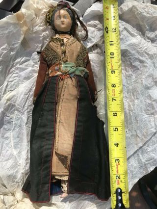 14 " Antique Papier Mache Milliner Doll Asian All Germany Circa 1850s