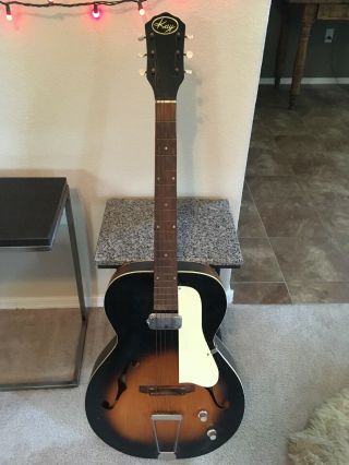 Vintage Kay Archtop Electric Guitar With Case