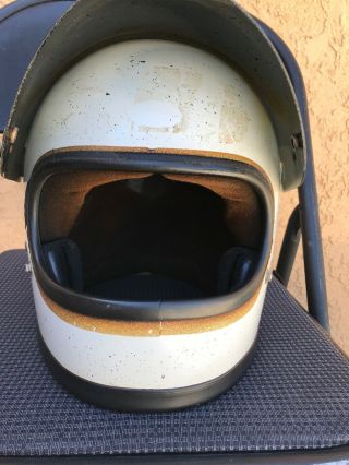 Veg Bell Star 6 7/8 Toptex Helmet 1970 First Generation Small Vision Face Shield 2