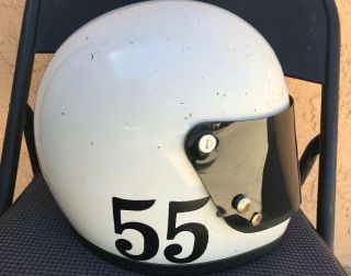 Veg Bell Star 6 7/8 Toptex Helmet 1970 First Generation Small Vision Face Shield 4