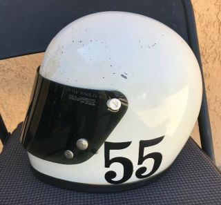 Veg Bell Star 6 7/8 Toptex Helmet 1970 First Generation Small Vision Face Shield 5