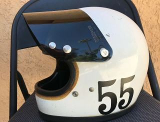 Veg Bell Star 6 7/8 Toptex Helmet 1970 First Generation Small Vision Face Shield 7