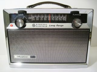 Vtg 1966 Ge General Electric P - 783a Long Range Transistor Am Radio