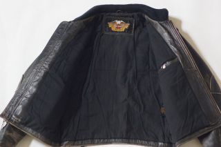 Harley Davidson Mens Vintage 90 ' s PANHEAD Convertible Leather Jacket Vest 2in1 M 10