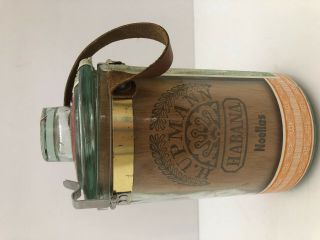 Vintage H.  Upmann Seasoned Cigar Tobacco Glass Jar Storage Humidor RARE 4