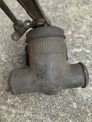 Antique Sargent Door Closer Hardware Vintage Old Cast Iron Pot Belly Bracket 53c