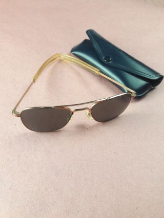 Vintage Vietnam Era American - Optical - Ao - 1/10 - 12k - Gf - 5 - 1/2 - Aviator Sunglasses