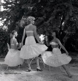 Rarest 1954 Bunny Yeager & Bettie Page Camera Negative Fashion Petticoat Erotica