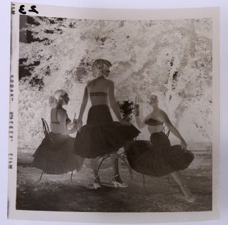 Rarest 1954 Bunny Yeager & Bettie Page Camera Negative Fashion Petticoat Erotica 3