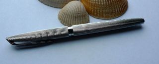 VINTAGE OLD STOCK NOS WATERMAN C/F SILVER PLATED 18K GOLD NIB FOUNTAIN PEN 2