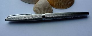 VINTAGE OLD STOCK NOS WATERMAN C/F SILVER PLATED 18K GOLD NIB FOUNTAIN PEN 4