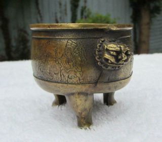 Antique 18th / 19th Century Chinese Bronze Tripod Censer - Scholars Table Xuande
